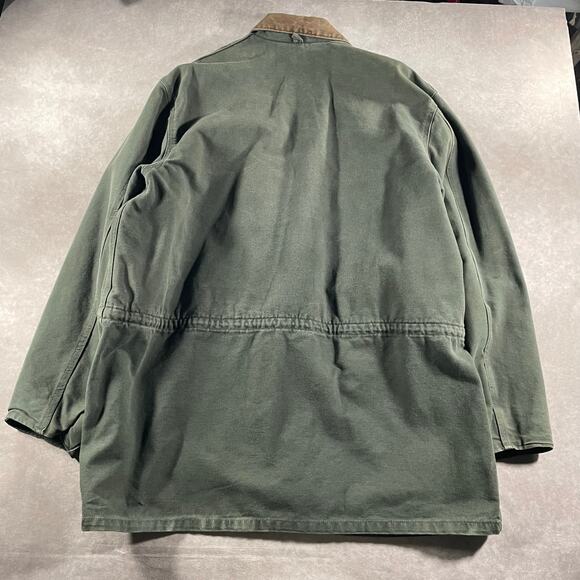 Vintage Carhartt Barn 3XL Green Blanket Lined Full Zip Chore Jacket - Picture 3 of 9